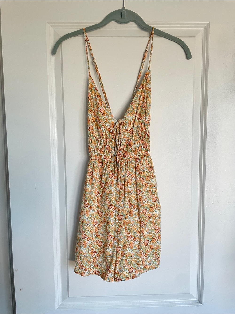 Garage Floral Romper in Yellow and Orange